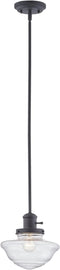 Design House Vintage-Inspired Schoolhouse Pendant Light, 9 in x 9 in x