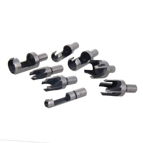 Utoolmart 8pcs Wood Plug Cutter Drills Bit Set - 1/4 3/8 1/2 5/8 for Woodworking, High Carbon Steel