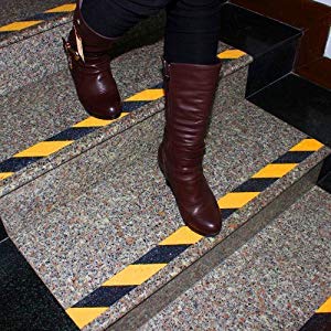 Black & Yellow Hazard Safety Floor Tape, 3 inch x 54 feet, Ideal for Walls, Floors, Pipes