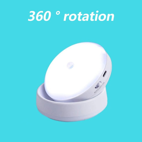 Greabuy Closet Motion Sensors LED Night Light Wall Lamps USB Rechargeable Wireless Night Lamp Cabinet Light for Bedside