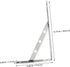 jojofuny Solid Thick Stainless Steel Type Shelf Holder Heavy Duty Wall Mounted Bracket Support for DIY Floating Shelves