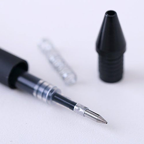 Kaco Pure Black Retractable Gel Ink Pen, 0.5mm Extra Fine Point, Pack of 10