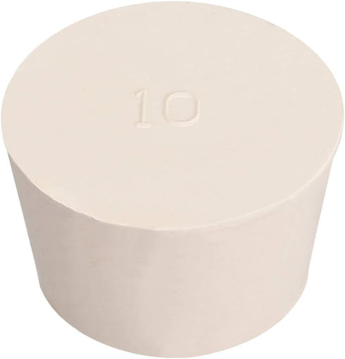 uxcell White Tapered Solid Rubber Stopper, Size 43-49mm, 5Pcs for Lab Tube