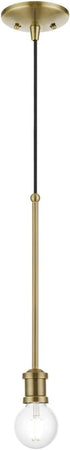 1 (47161-01) Livex Lighting Lansdale Light Pendant in Antique Brass