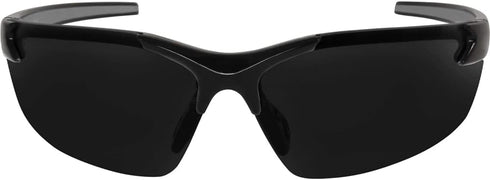 Edge Eyewear DZ116-G2 Zorge G2 Wrap-Around Safety Glasses, Anti-Scratch, Non-Slip, UV 400, Military Grade, ANSI/ISEA & MCEPS Compliant, 5.04" Wide, Black Frame / Smoke Lens, One Size