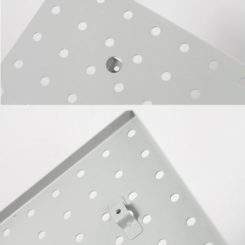 Pegboard Smith 16x16 inch (2 Wall Organizer Pegboard Panels, Gray Metal Pegboard for Tool Storage, Workbench Tools