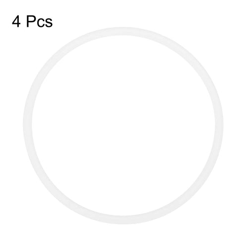 uxcell Silicone O-Rings, Pack of 4 VMQ Seal Gasket for Pipe Repair, 45mm OD 41mm ID 2mm Width, White