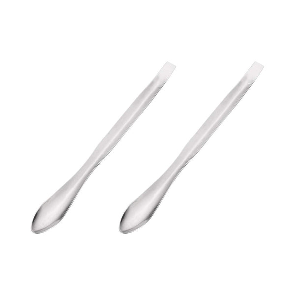 uxcell Micro Scoop 125mm Stainless Steel Reagent Sampling Spoon, 2Pcs for Laboratory