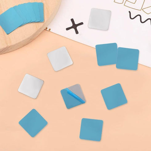 ZYMJBB 50pcs 1.18 1.18 Self-Adhesive Metal Plates for Magnetic Mounts, X in Square Stainless Steel Strips with Strong