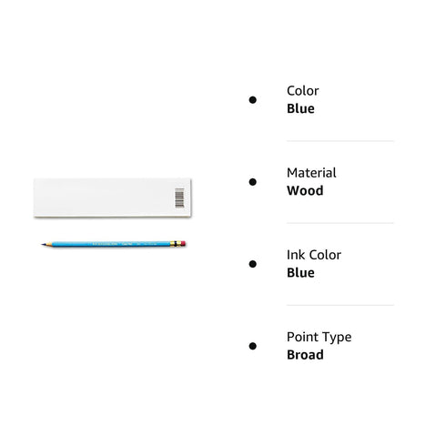 Prismacolor 20028 Col-Erase Pencil w/Eraser Non-Photo Blue Lead/Barrel Dozen