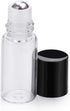 50 Pack 3ml Clear Glass Sample Vials for Essential Oils, Empty Roller Bottles with Stainless Steel Roller Ball
