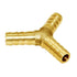 Joywayus 1/4" Hose Barb Y Shaped 3 Way Union Fitting for Water/Fuel/Air Intersection/Split Brass