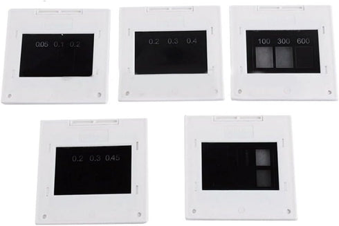 Drawup Interference Diffraction Grating Set with Circular Single and Double Slit Patterns, Multiple