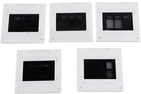 Drawup Interference Diffraction Grating Set with Circular Single and Double Slit Patterns, Multiple