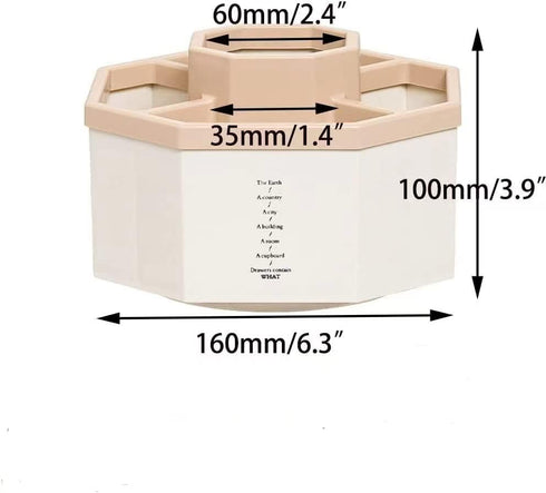 Desk Organizer, Pencil Pen Holder, 5 Compartments Desktop Stationary Storage Box, School Home Office, White+Pink