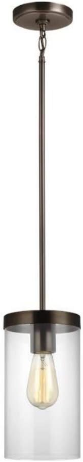 Sea Gull Lighting 6590301-778 Zire Pendant, 1-Light 60 Watts, Brushed Oil Rubbed
