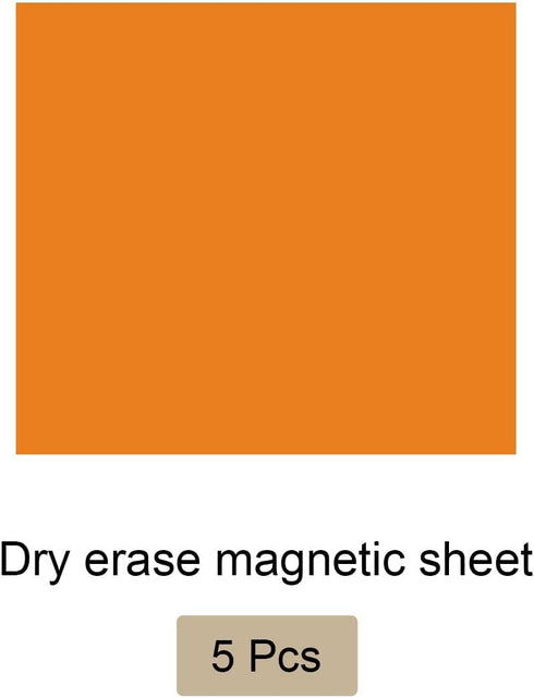 Dry Erase Magnetic Sheet - 11.7 Inch x 8 Inch/Orange/5 Pack Magnetic Board