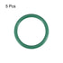 uxcell Fluorine Rubber O-Rings, 34mm OD 27mm ID 3.5mm Width FKM Seal Gasket for Machinery Plumbing, Green, Pack of 5