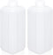 2 Pcs Plastic Lab Chemical Reagent Bottles, 16.9oz Square Sample Storage Container with Inner Ring Cover