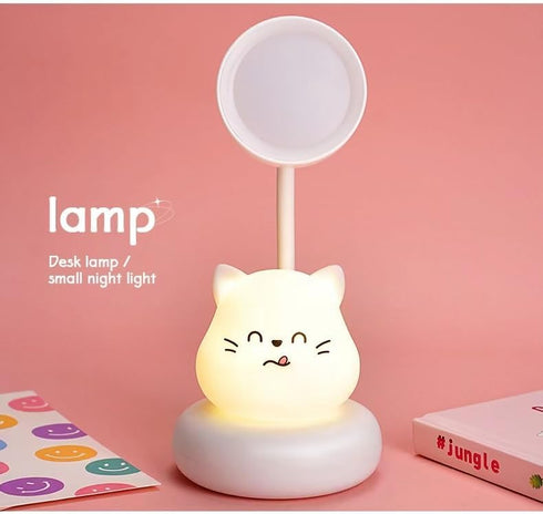 Yinhamnl Cute Desk Lamp, Kids Night Light, LED Bedside Lamp for Kids, USB Rechargeable Portable Eye Protection Table