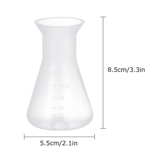 12pcs Flask, Bottle Kit Learning Mouth Supplies Ml Container Erlenmeyer Wide Triangular for Bottles Professional Scientific Plastic of Flask- Cone Toys Graduated Students