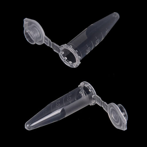 0.5ml Microcentrifuge Tubes 1000pcs, EO Sterilized Plastic Small Vials with Caps for Sample Storage