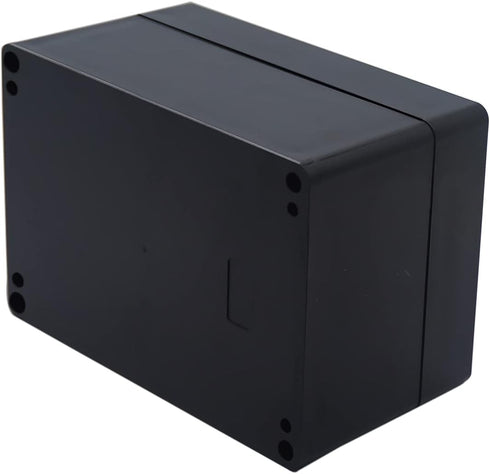 Project Box IP65 Waterproof Junction Box, ABS Plastic Black Electrical Case for DIY Projects, 6.3x4.33x3.54 inch