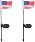 Epicgadget Solar Lights Outdoor, 2 Pieces American Flag Shaped Solar Powered Garden Lights for Pathway Decor