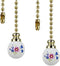Ceiling Fan Pull Chain, 12 Inches Handle Ceramic Zipper Extension Chandelier Ceiling