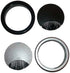 2" Plastic Brush Desk Grommet, Black (3 Pack)
