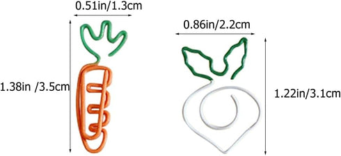 PRETYZOOM 9pcs Carrot Paperclip, Fun Tiny Paper Clips, Cute Metal Paperclips, Bookmark for Students