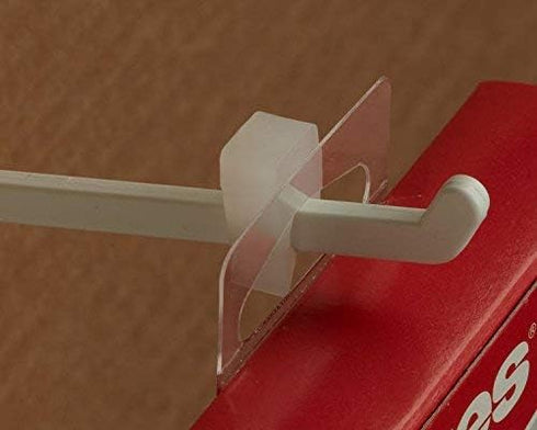 Peg Hook Stoppers - Inventory Control Clips, 100 Pack to Keep Merchandise on Hooks