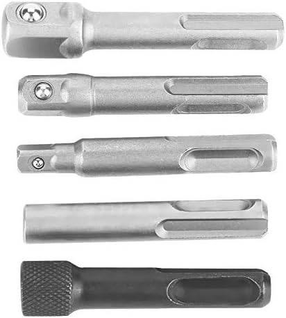 3PC Socket to Drill Adapter, SDS Plus Steel Socket Adapter, 2PC Hexagonal Extension Electric Tool Accessories