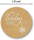 Baby It's Cold Outside Christmas Stickers, 500 Holiday Snowflake Stickers, 1.5" Brown Kraft Envelope Seals