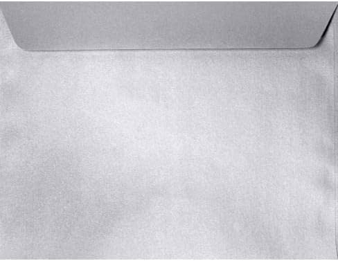 LUXPaper 6 x 9 Booklet Envelopes | Silver Metallic | 50 Qty