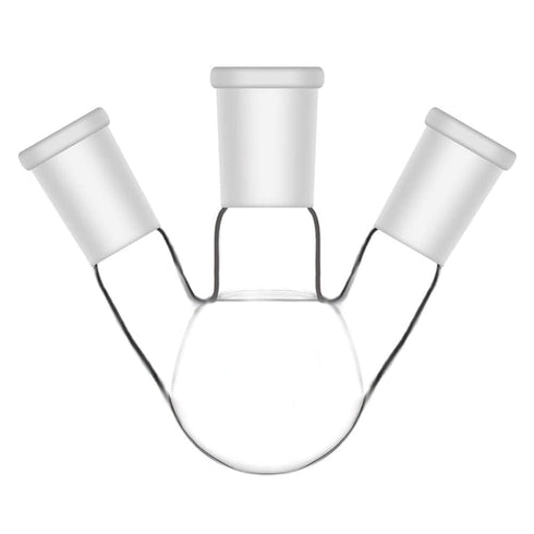 StonyLab Glass 50ml Heavy Wall 3 Neck Round Bottom Flask RBF, 24/40 Center and Side Standard Taper Outer Joint