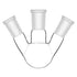StonyLab Glass 50ml Heavy Wall 3 Neck Round Bottom Flask RBF, 24/40 Center and Side Standard Taper Outer Joint