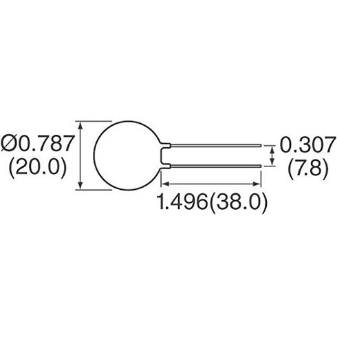 NTC THERMISTOR SL22 1R020 (Pack of 2), ICL 1 OHM 20% 20A 22MM, (Also SG100, SG301)