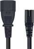 Strhowill 2m C14 C7 (Figure-8) 10A 250V, (2M C14 C7 Short AC Power Cord, Plug to Socket, Compatible with Laptop