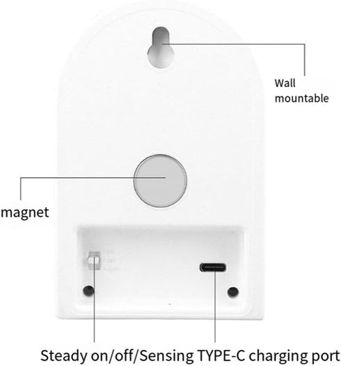 Bloepum Round LED Sensor Light Small Table Lamp Dormitory Bedside Night Light Portable Emergency Night Light