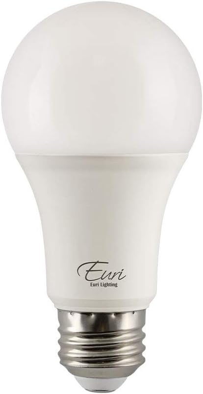 Euri Lighting EA19-15W2020e LED A19 15W (100W Equivalent), 1600lm, Dimmable, 2700K E26 Base, 3YR Warranty