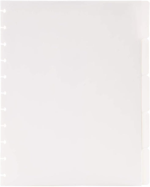 Talia Discbound Notebook - Dividers, 5tab White, Letter Size