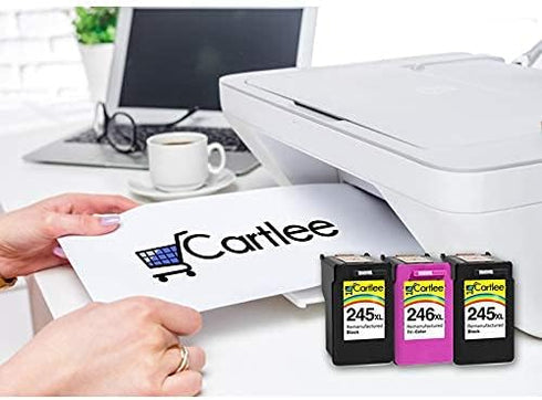 Cartlee Compatible Ink Cartridges Replacement for Canon 245 246 PG-245xl CL-246xl (3 Pack)
