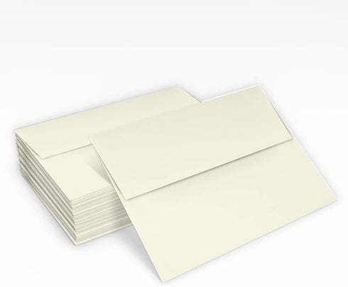 LUXPaper A2 Foil Lined Invitation Envelopes | Peel & Press | Natural w/Gold LUX Lining | 50 Qty