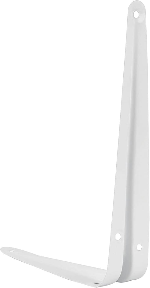 ZOENHOU 24 Packs White Shelf Brackets, 12 x 10 Inch Heavy-Duty Metal Steel Corner Brackets with Screws for Wall Shelves