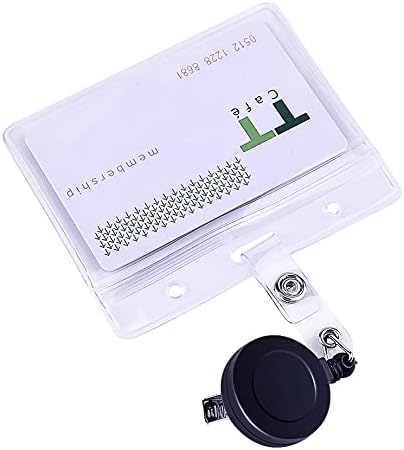 KUUQA Retractable Badge Reel with Alligator Clip for ID Cards and Key Cards (10 Pack)