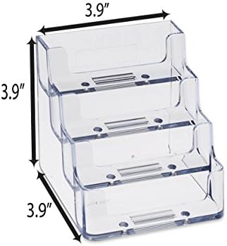 SOURCEONE.ORG 4 Pocket Clear & Black Acrylic Business Card Holder