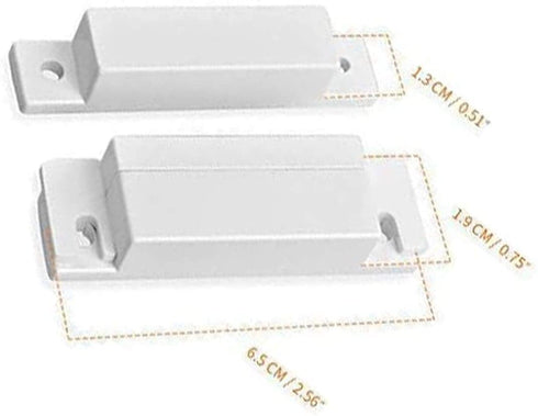 JING MC-31 Switch,Sets 2 Magnetic Reed Switch NC Surface Mount Door Window Alarm, Magneti Door Switch, Contact Sensor