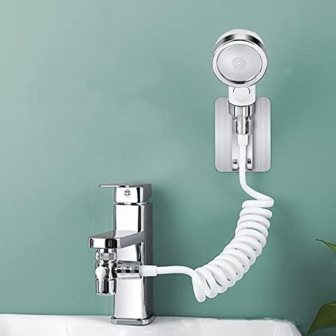CUTMG Set, Generic Basin Handheld Shower Sink Hose Faucet Sprayer Attachment, with Stop Water-saving Function For Hair