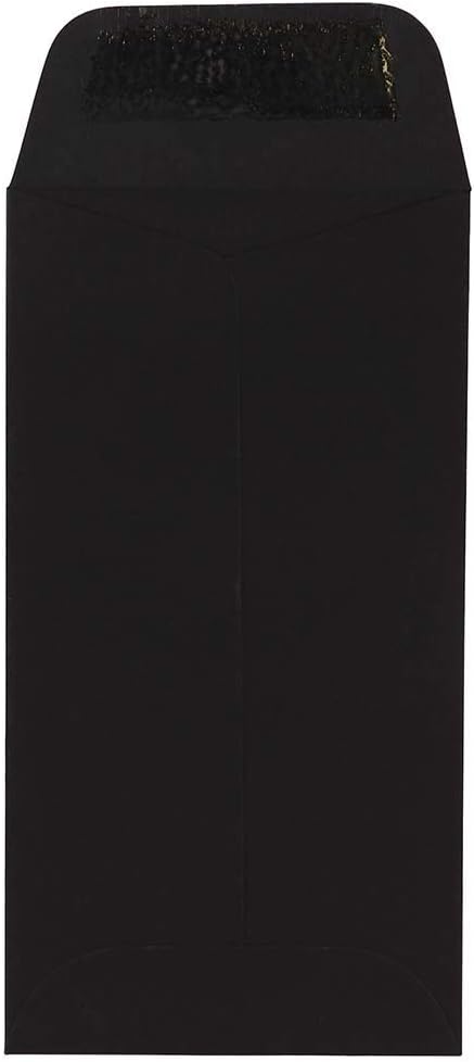 JAM PAPER #7 Premium Coin Business Envelopes - 3 1/2 x 6 1/2 - Smooth Black - 50/Pack